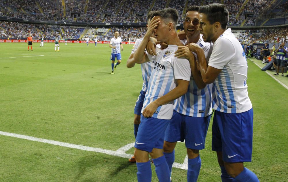 El Málaga no pudo pasar del empate frente al Osasuna en La Rosaleda en el arranque de campeonato.