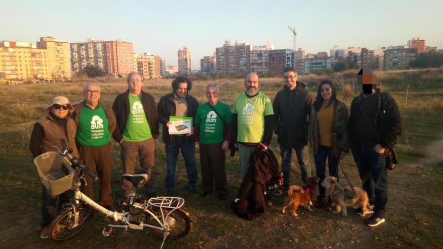 Representantes de la Plataforma Bosque Urbano Málaga la pasada semana.