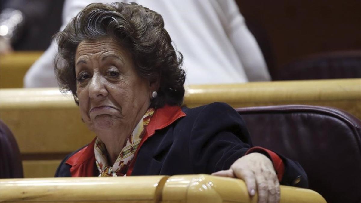 Rita Barberá, en el Senado, el 15 de marzo