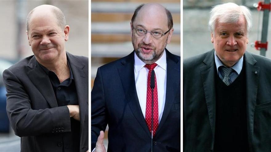 Scholz, Schulz y Seehofer, los tres pesos pesados del nuevo Gobierno alemán