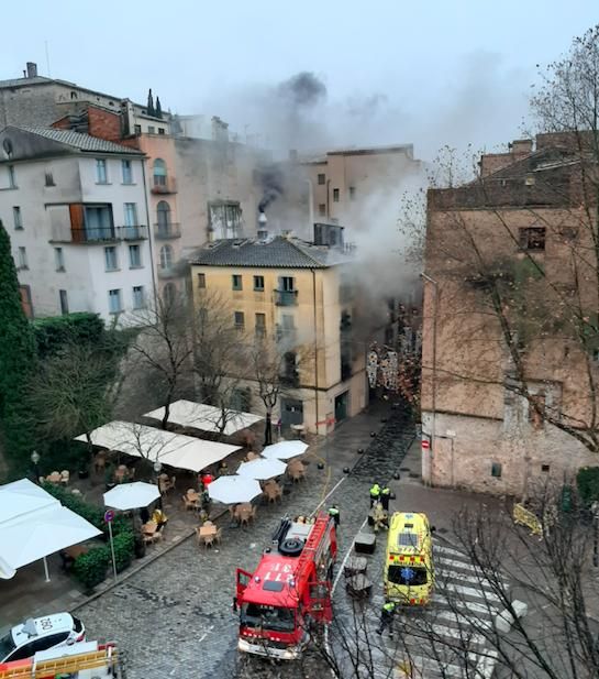 Incendi al restaurant Konig al Barri Vell de Girona