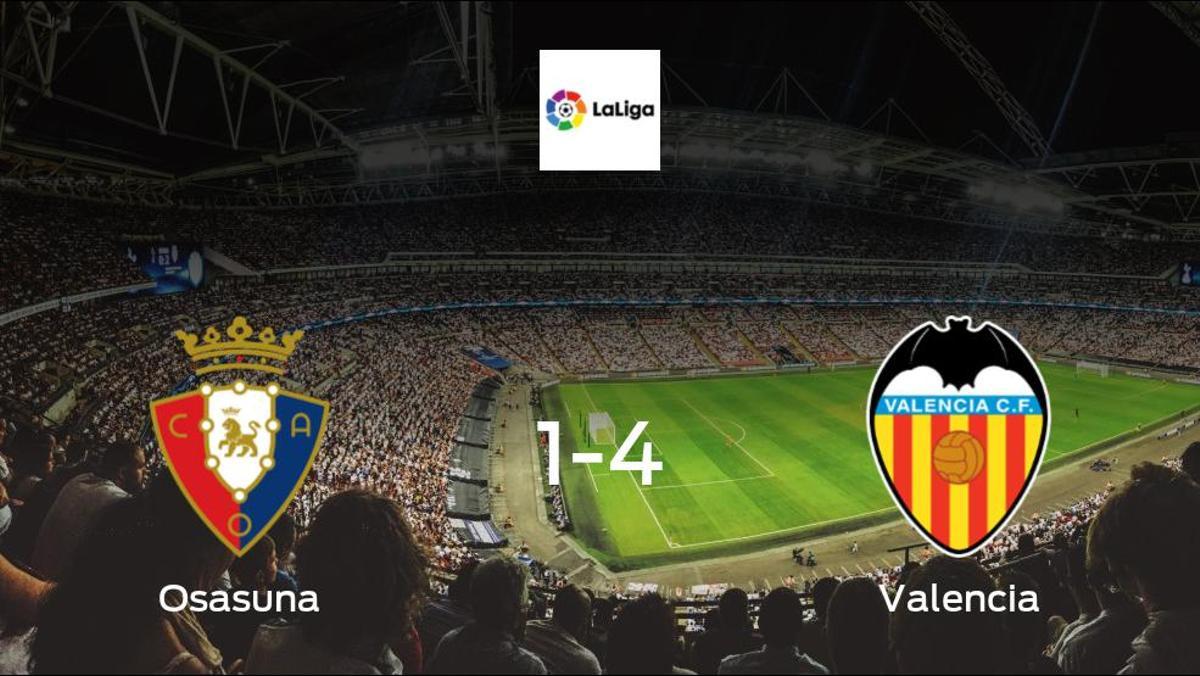 Valencia cruise to win against Osasuna in a 4-1 victory at Pamplona