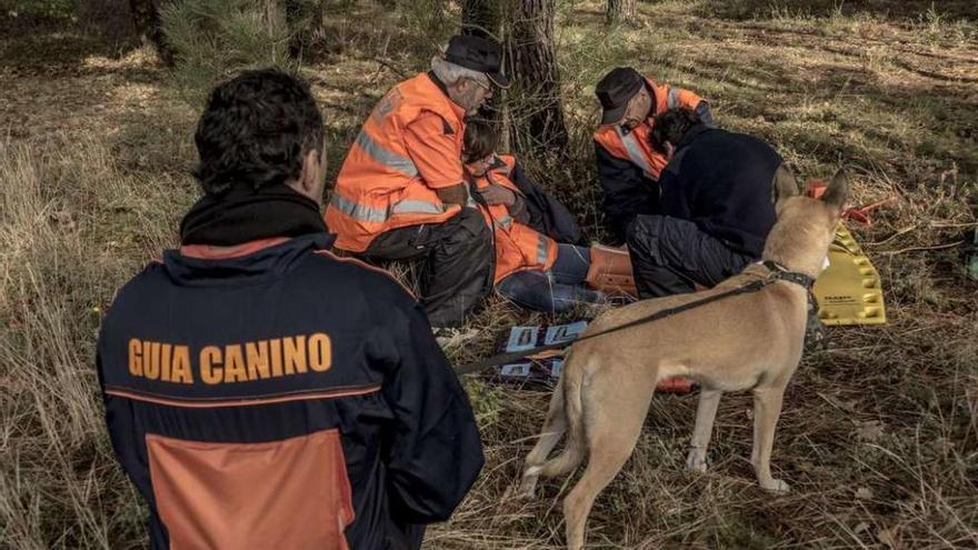 Momento de uno de los ejercicios del simulacro. // D. P. (videosCreativos.es)