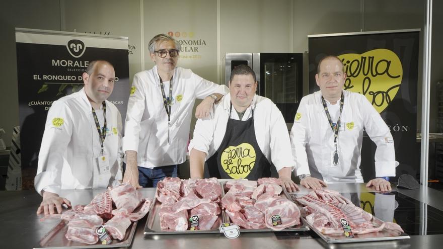 El cordero cortado al estilo japonés de los chefs zamoranos sorprende en Madrid Fusión