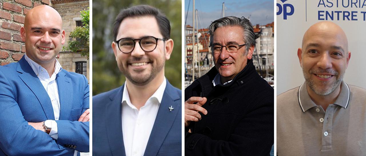 Por la izquierda, los negociadores de Foro (Jesús Martínez Salvador y Jaime Fernández-Paíno) y los del PP (Pablo González y Roddrigo Pintueles). | LNE