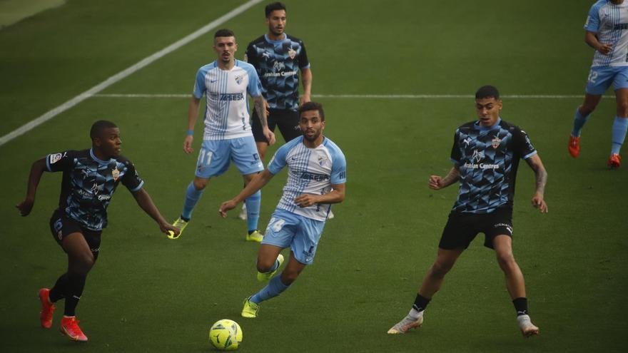 Partido de la Liga Smartbank entre el Málaga CF y el Almería