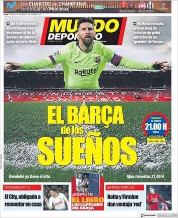 Portada MUNDO DEPORTIVO miércoles 10 de abril 2019