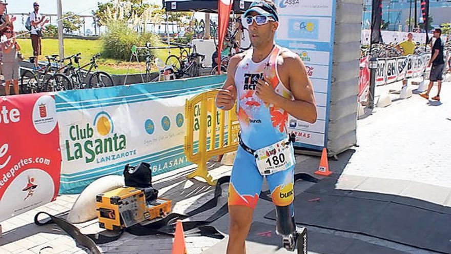 Lionel Morales durante una prueba en Lanzarote. | lp/  dlp