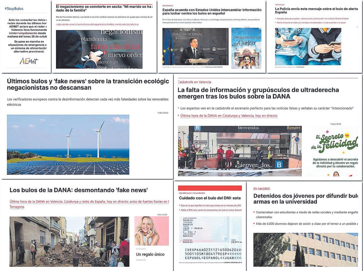 Noticias sobre bulos y campañas de desinformación