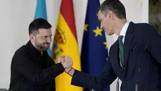 El encuentro entre Pedro Sánchez y Zelenski  en Moncloa, en imágenes