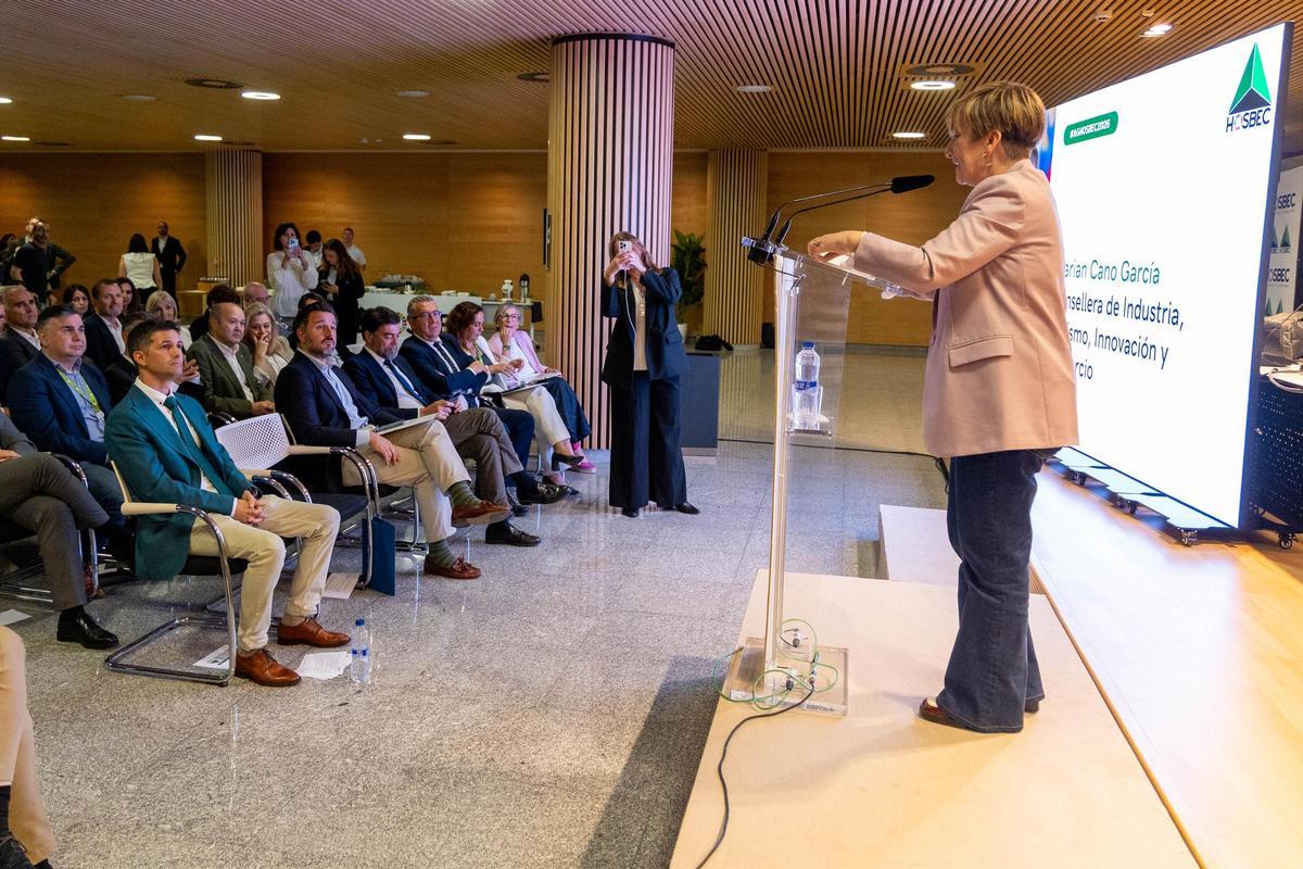 Marián Cano, durante su intervención ante los empresarios hoteleros.