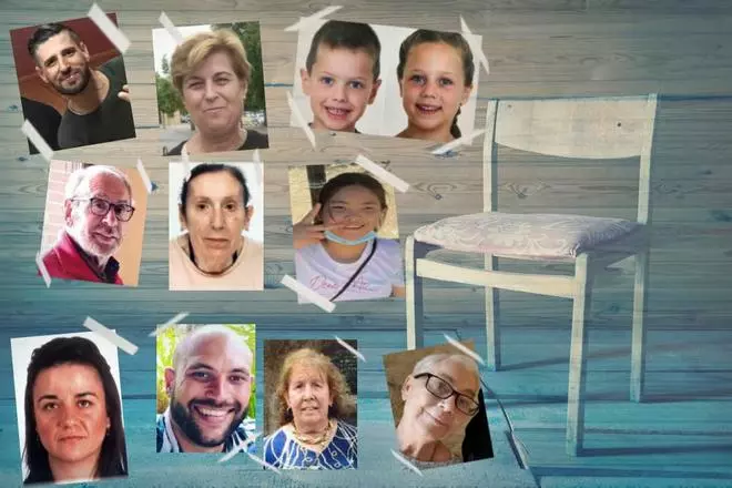 Diez sillas vacias en la cena de Nochevieja, diez personas que siguen desaparecidas esta Navidad