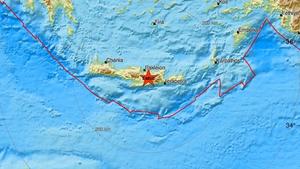 Un terratrèmol de magnitud 5,8 sacseja Creta