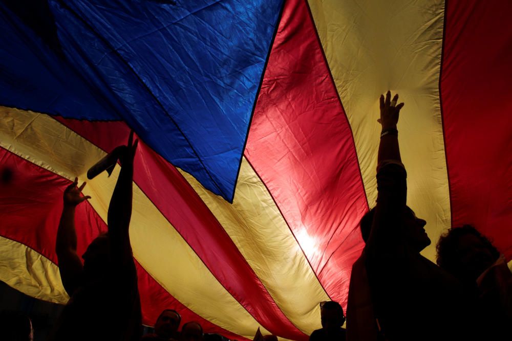 Manifestación en Barcelona en contra del artículo 155