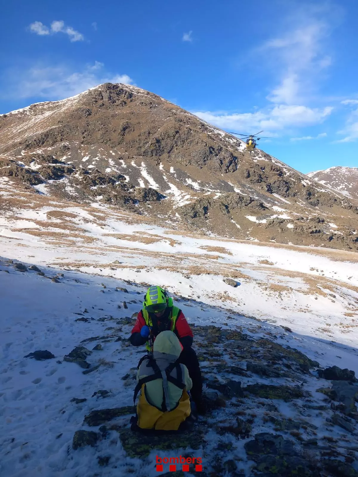 Rescaten una excursionista al Puigmal després de caure per un pendent nevat
