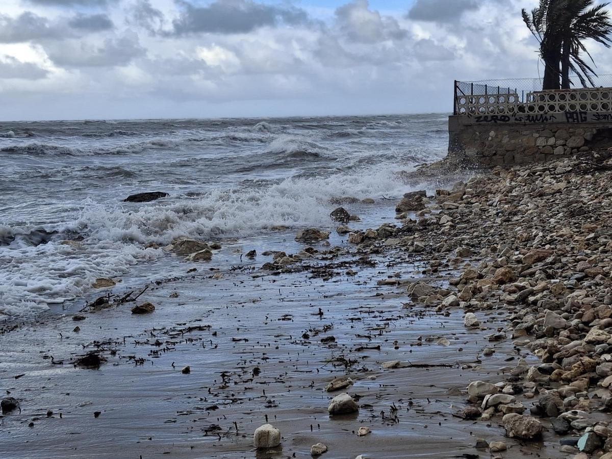 Otra imagen del estrago del temporal en Dénia