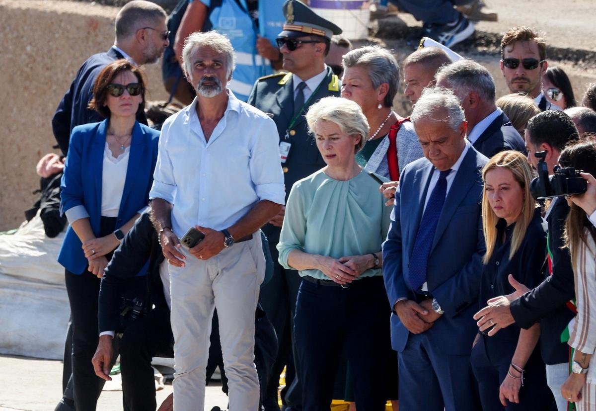 Von der Leyen visita Lampedusa invitada por Meloni