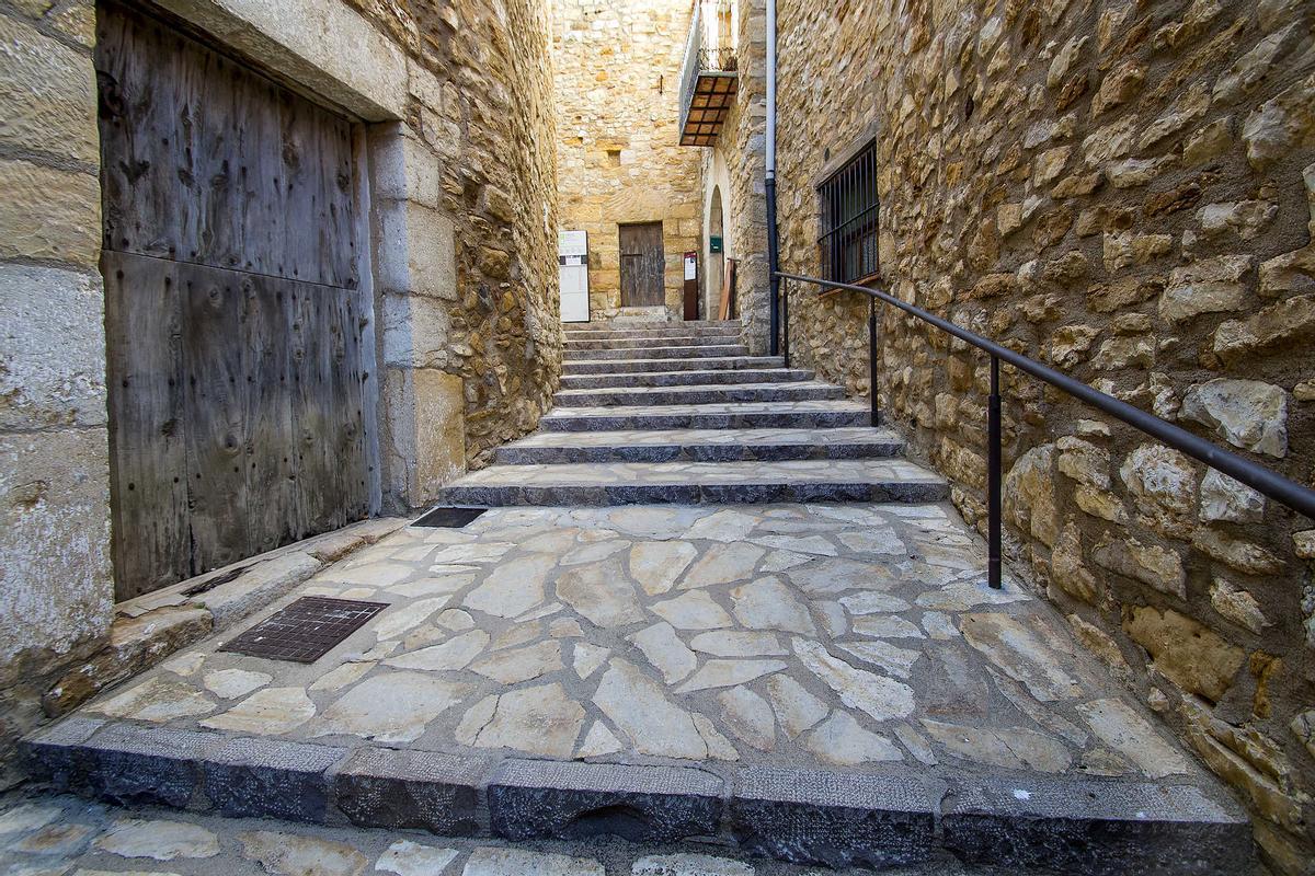 Calles empedradas en Culla.