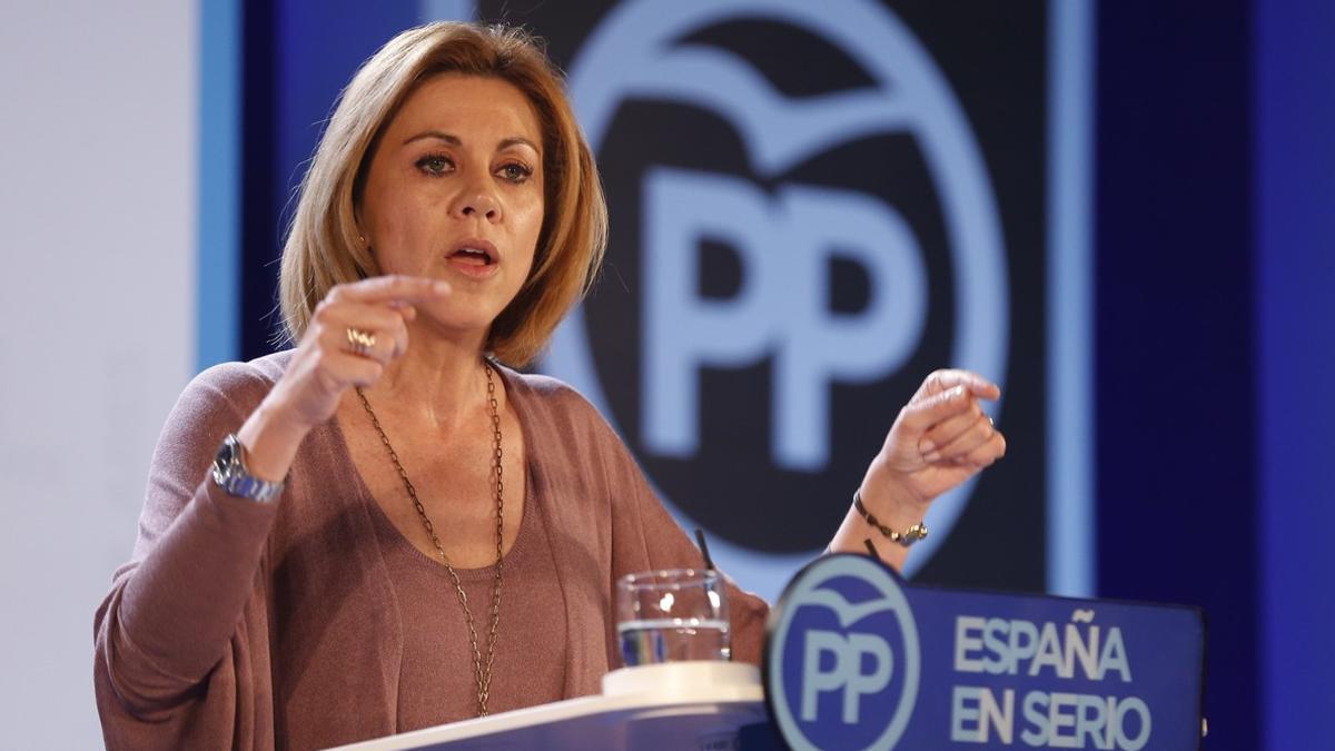 La secretaria general del PP, María Dolores de Cospedal.