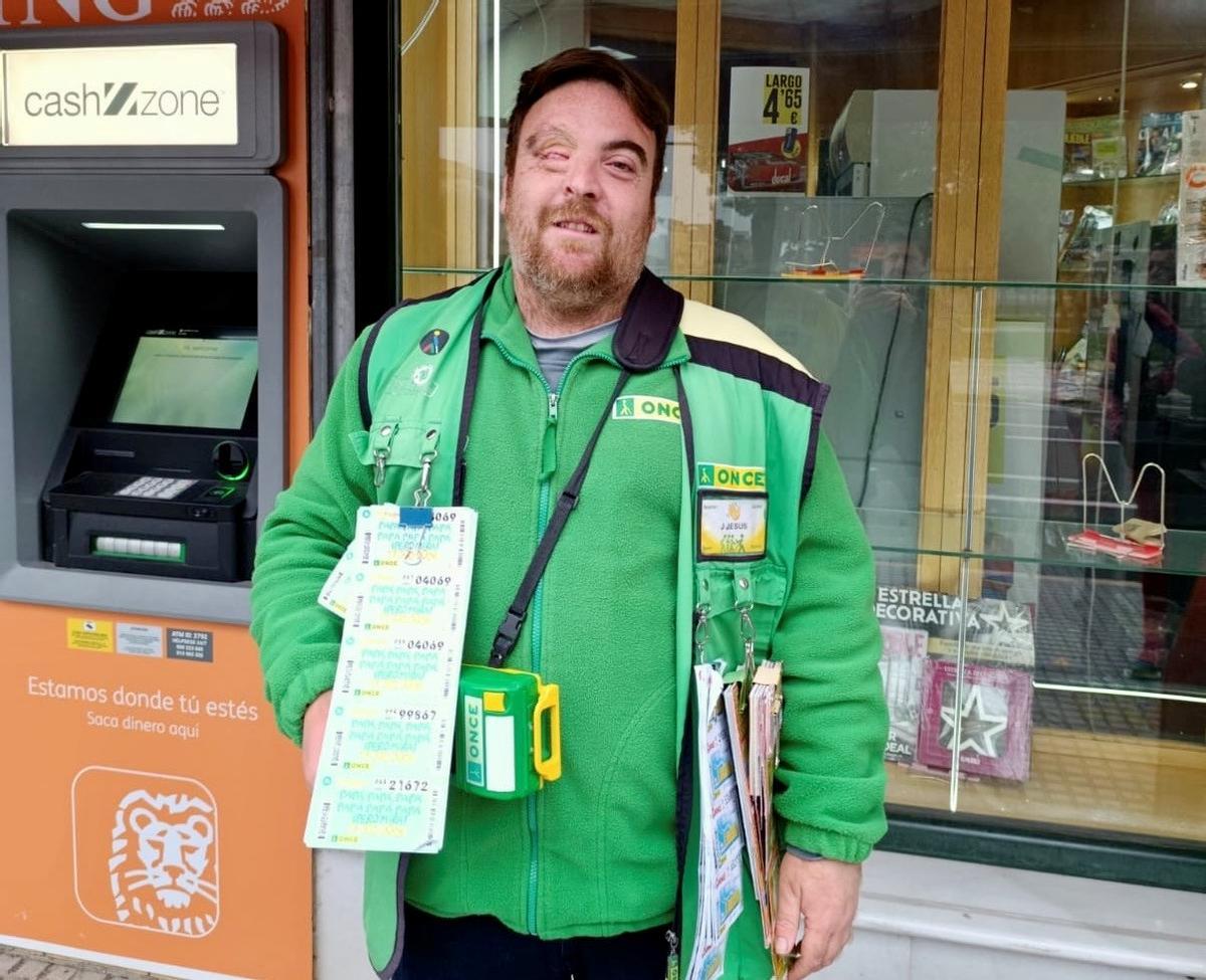 Juan Jesús Melero, vendedor de la ONCE.