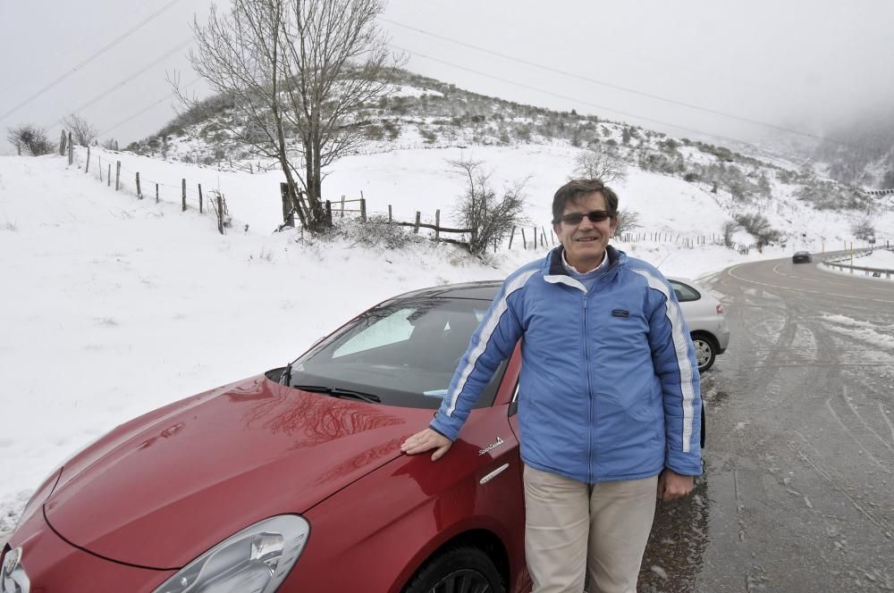 Asturias bajo el primer manto de nieve del año