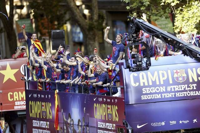 Fotogalería: Celebración de la Champions del Barsa