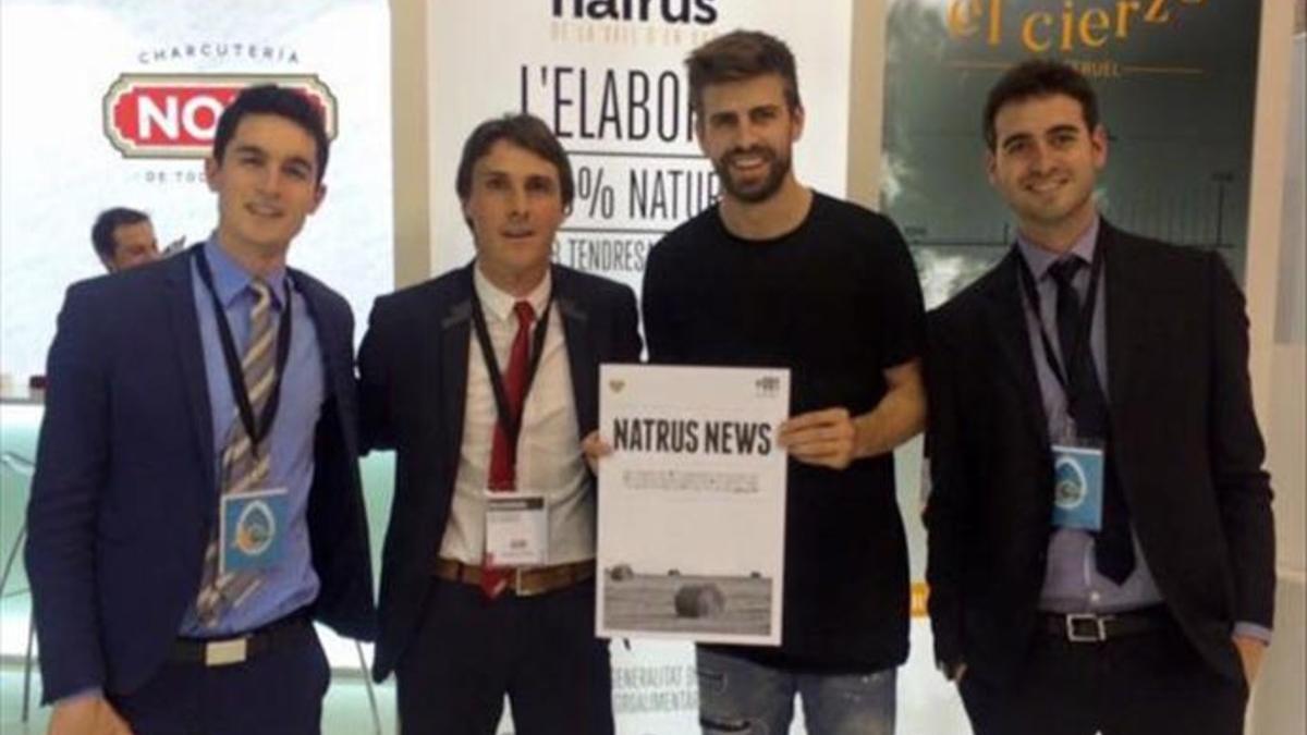 Piqué, junto a sus socios de la empresa Bas Alimentaria