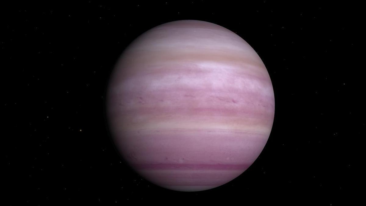 El exoplaneta WASP-166b, en una imagen de la NASA.