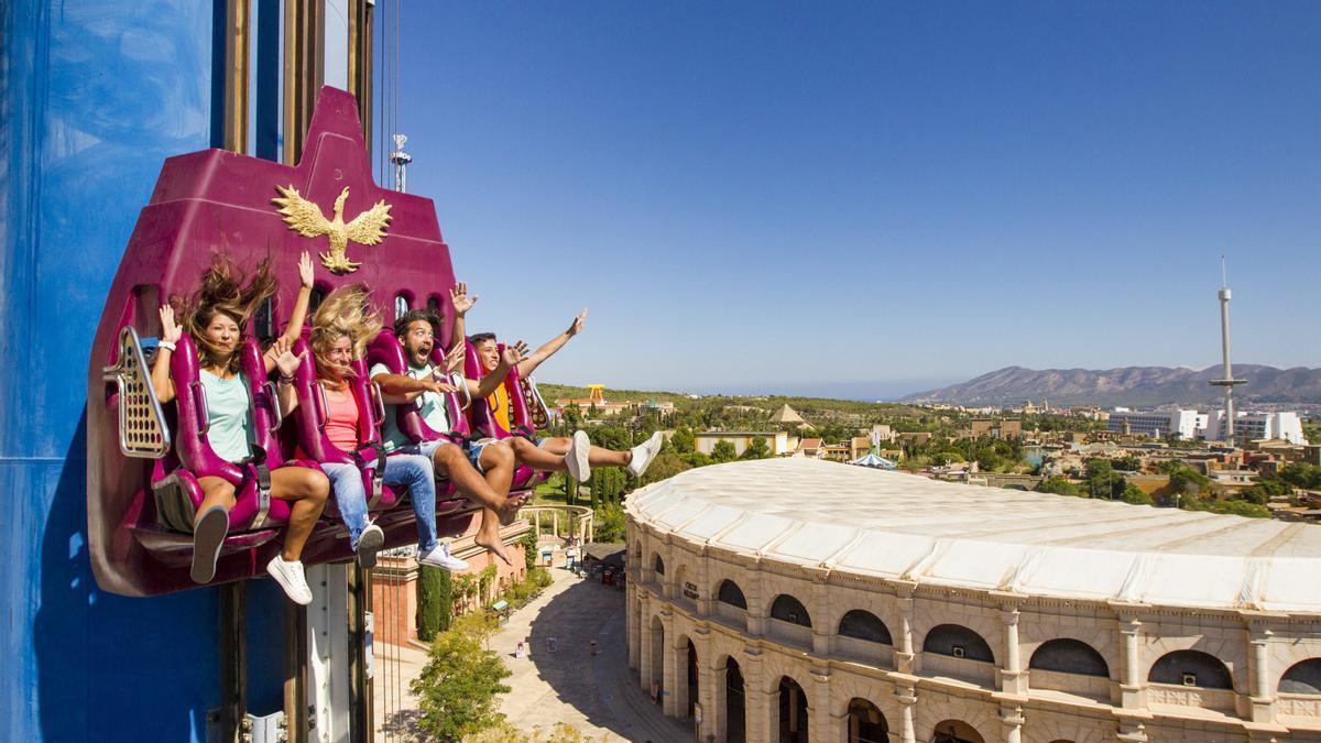 Una de las atracciones de Terra Mítica, en Benidorm.