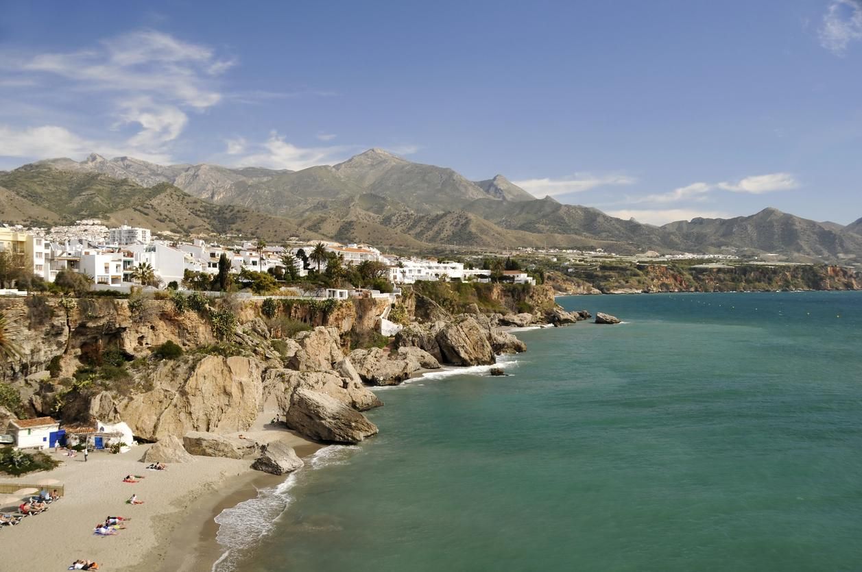 Pueblo en la costa de Málaga, Andalucía