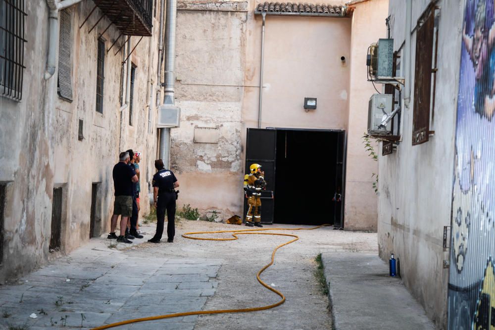 Incendio en el Teatro Principal de Alcoy.