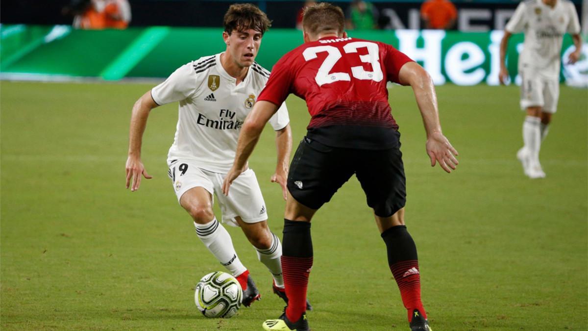 Odriozola en un partido amistoso de esta pretemporada