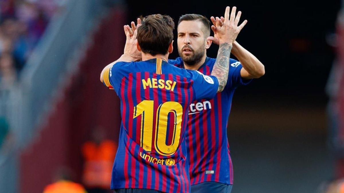 Leo Messi y Jordi Alba se compenetran a la perfección