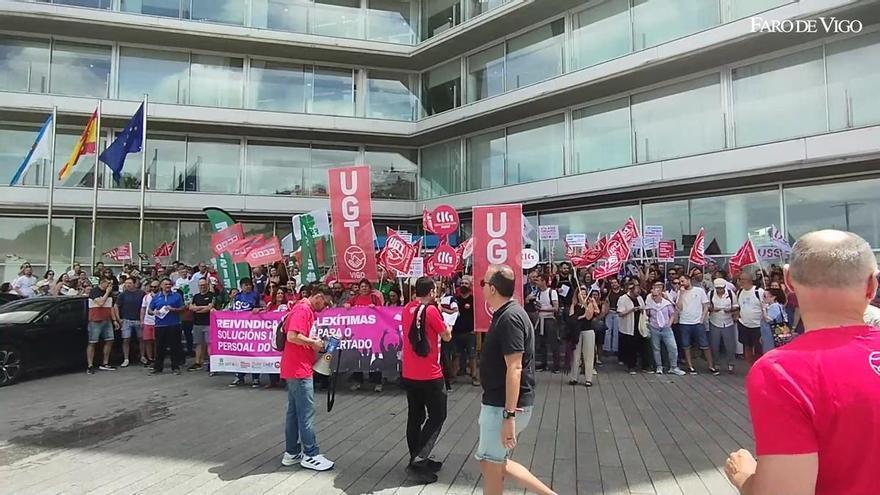 La enseñanza concertada gallega inicia el curso con una huelga parcial y concentraciones en cinco ciudades