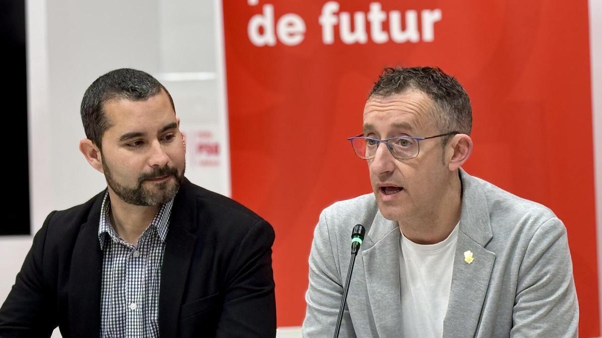 Samuel Falomir y José Luis Lorenz, en una rueda de prensa.