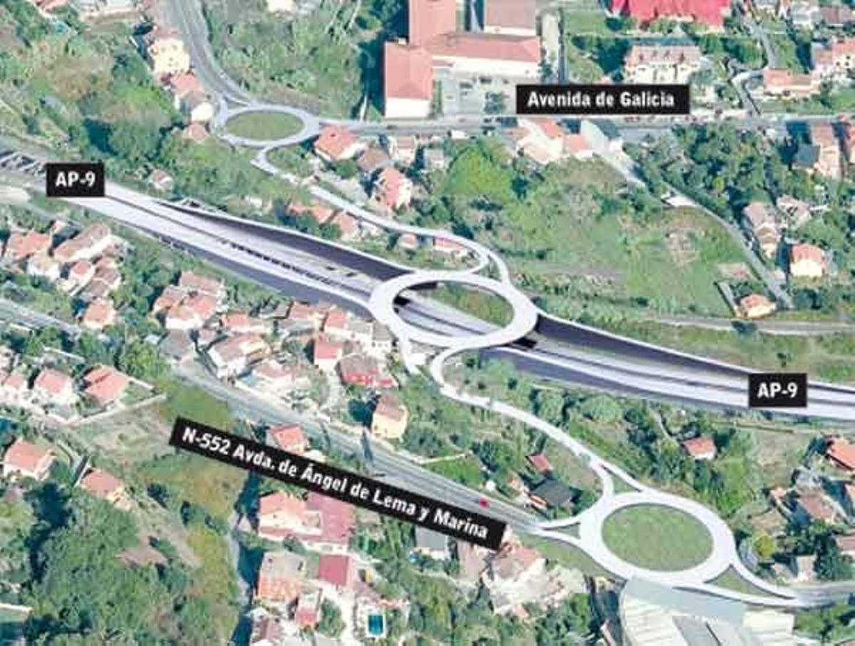 Conexión en la autopista a las entradas a la ciudad desde Chapela - El enlace de la autopista alternativo a Buenos Aires incluye viales hacia la avenida de Galicia y la N-552 (avenida Ángel de Lema y Marina) para reducir la entrada directa de vehículos a Travesía y Sanjurjo Badía. El sistema de viales y rotondas abriría además una vía para canalizar el transporte pesado al Puerto, y se complementaría con otra carretera hacia el túnel proyectado en Julián Estévez. Éste, que se prolongaría desde Guixar hasta la entrada de la ETEA. ya aparece reflejado en el Plan Xeral, aunque no se inició tramitación alguna.