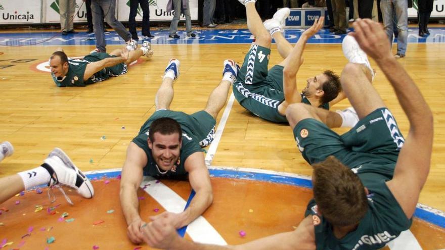 Los jugadores celebran el pase a la Final Four