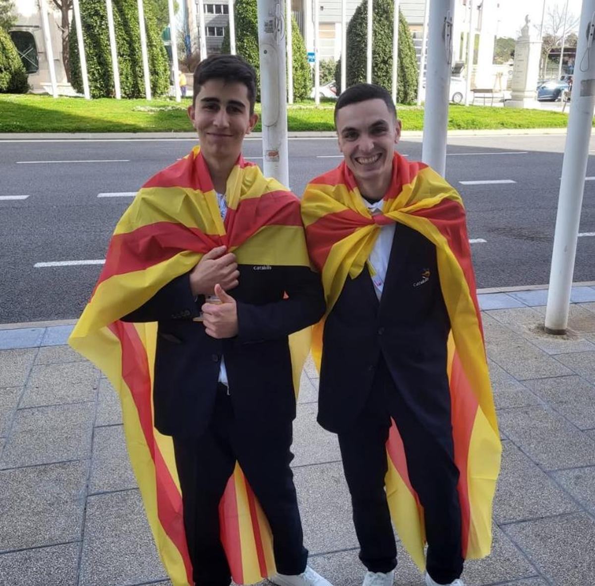 Els alumnes Pau Planellas i Francisco Javier Ruiz, dos dels quatre guanyadors de l’Spainskills.