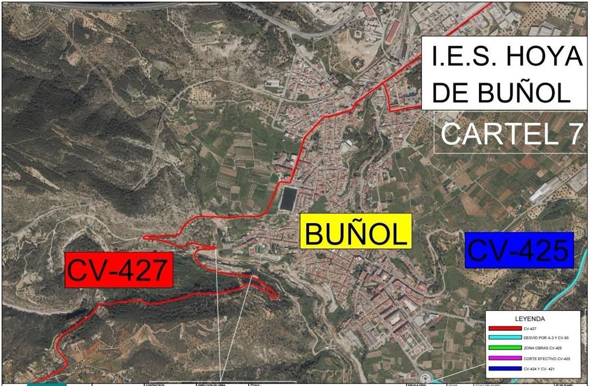 La vía alternativa alrededor de Buñol, la CV-427.