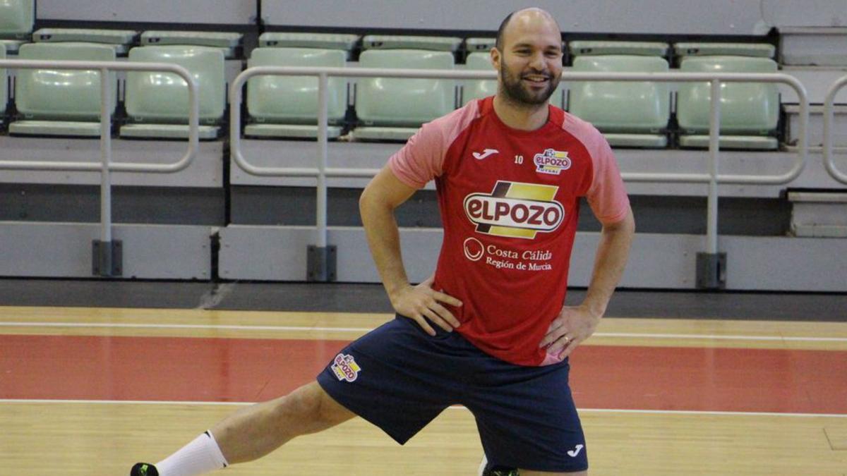 Taynan, en un entrenamiento con ElPozo Murcia. | ELPOZO MURCIA