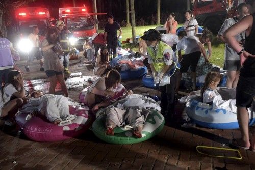 El número de heridos a causa del incendio ocurrido en un parque acuático en Taiwán mientras se celebraba una fiesta en la noche del sábado al domingo aumentó a 516, con 194 en estado grave.