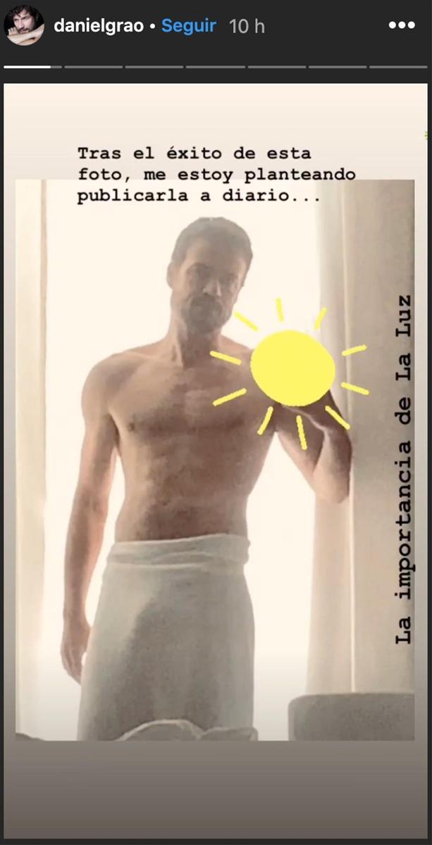 Daniel Grao en sus 'Stories' de Instagram