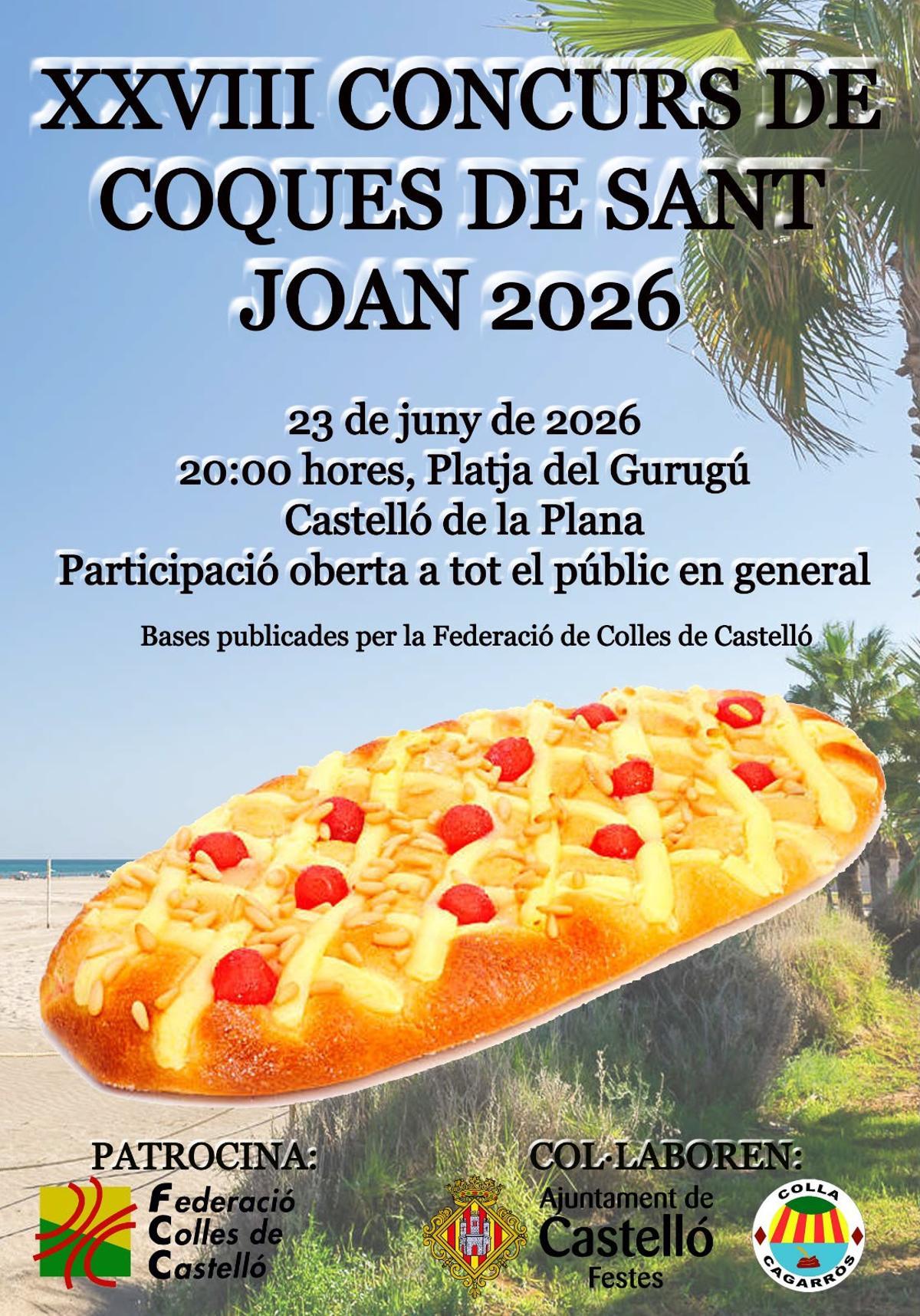 Imagen del cartel del concurso de 'coques' de Sant Joan.