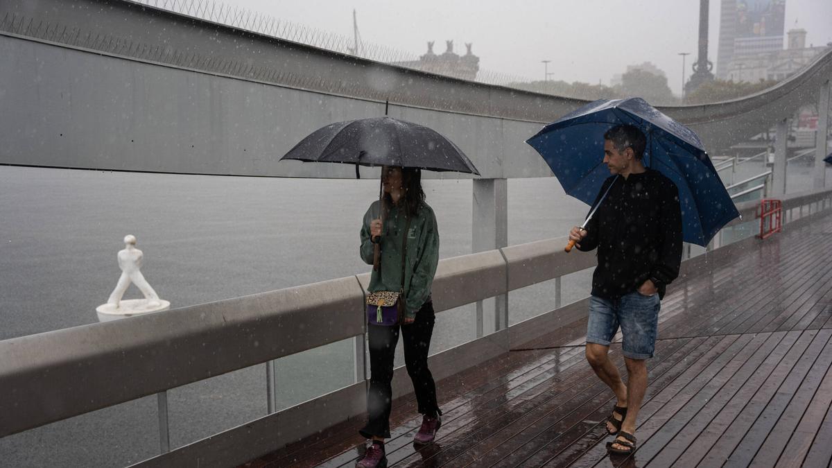 Fuerte tormenta en Barcelona.