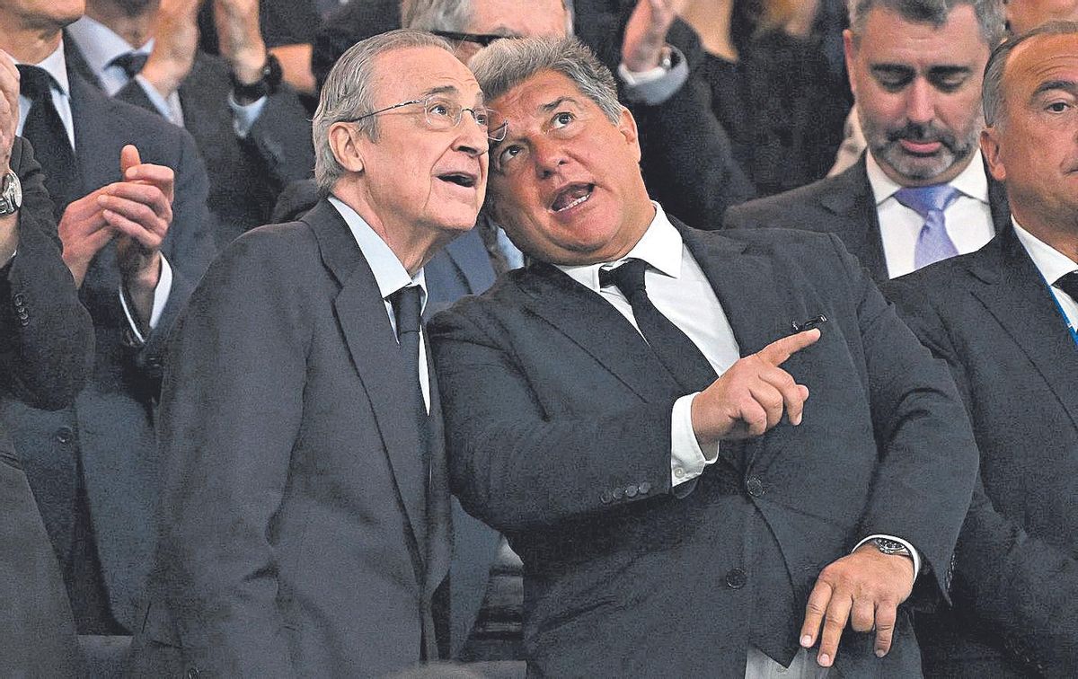Florentino Pérez y Joan Laporta, presidentes de Real Madrid y Barcelona.