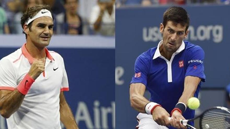 Federer y Djokovic en el US Open