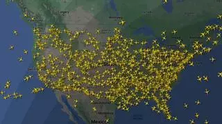 El 'timelapse' que muestra el caos aéreo de Estados Unidos provocado por el fallo de Microsoft
