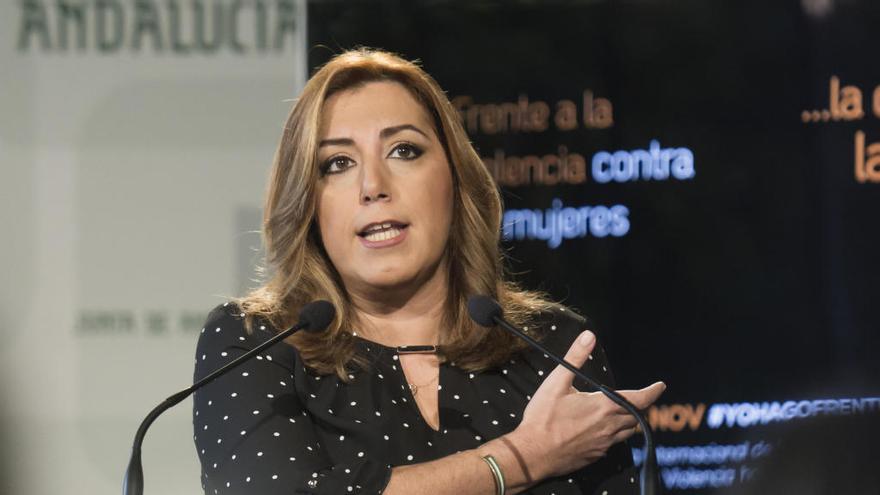 La presidenta de la Junta de Andalucía, Susana Díaz, ayer en un acto en Sevilla.