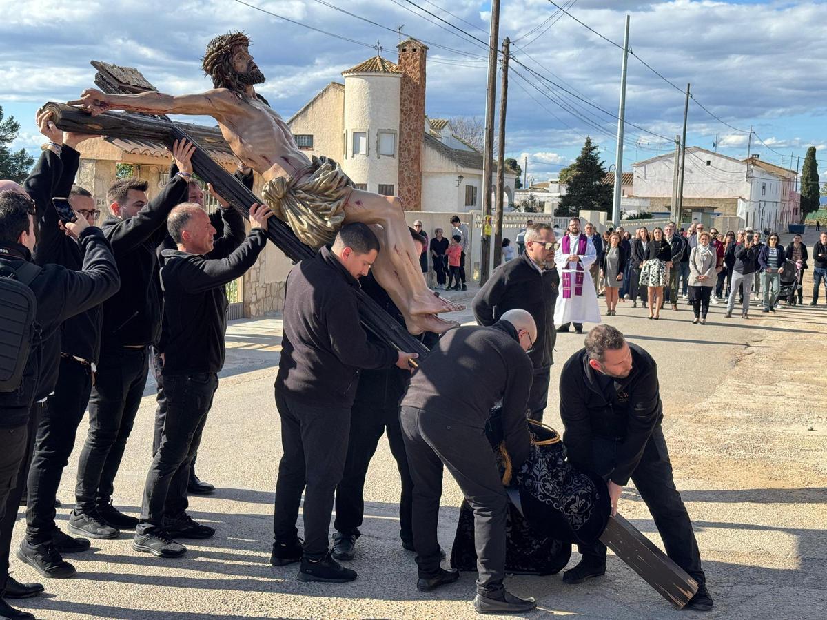El cristo de les Set Paraules, en una de las paradas