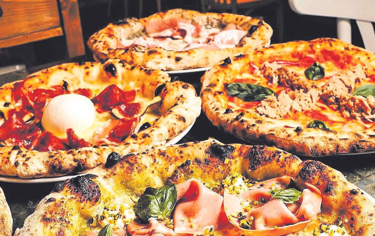 Una selección de pizzas.